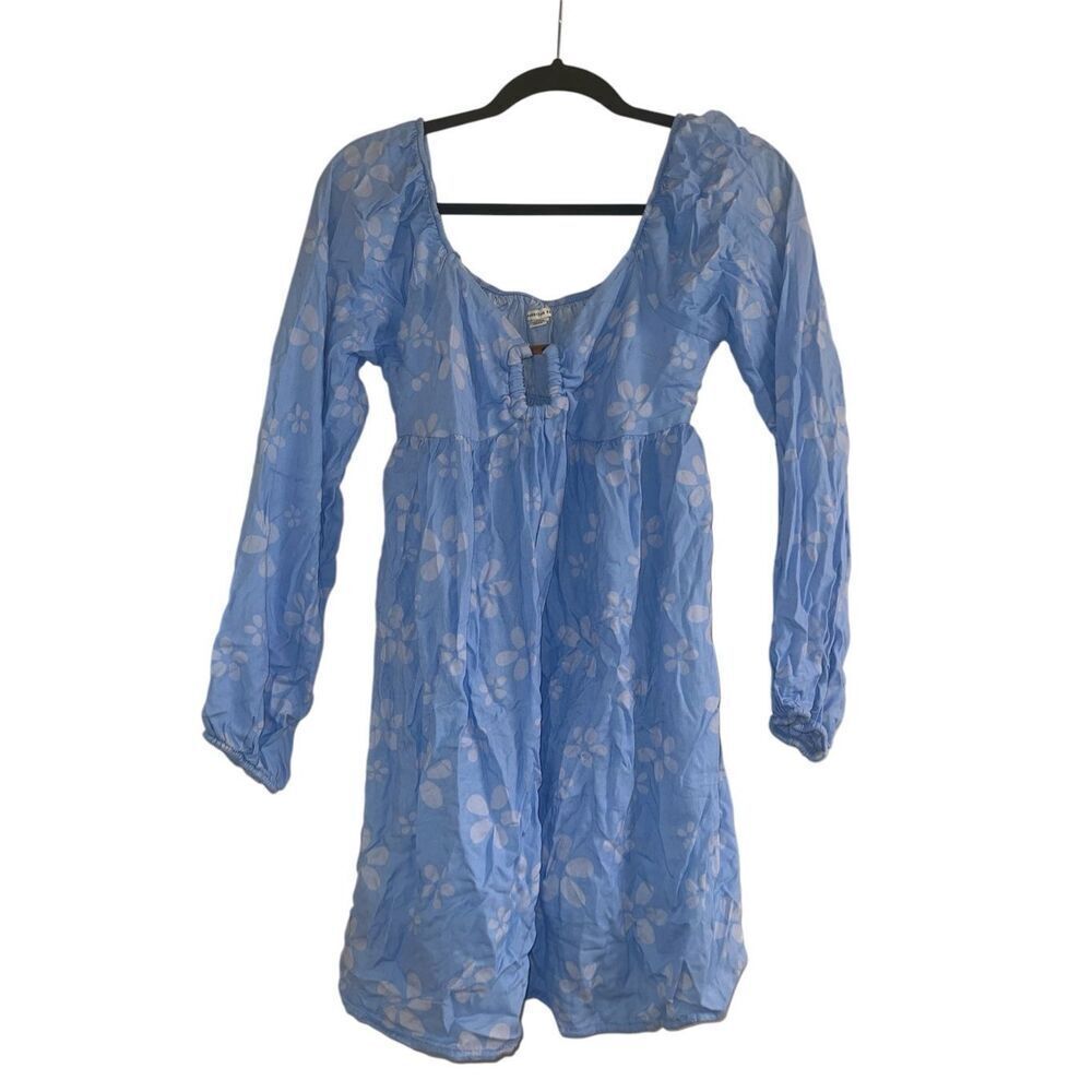 ✨American Eagle Women's Blue Floral Sz Medium Dress✨ - Picture 6 of 10